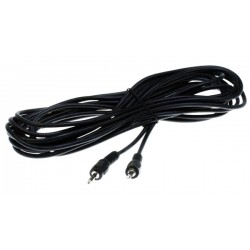 Câble Jack Stéréo 3,5mm 3PIN Mâle/Mâle 3 Pôles 5m Noir