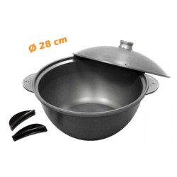 Marmite alu Anodisé Multi-cuissons Ø 28 cm HAKE HF28H Haute