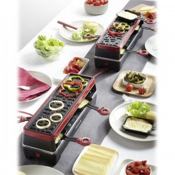 Appareil à raclette 2en1 - 8 Personnes BRANDT RAC2x4MG Noir, Rouge