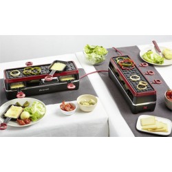 Appareil à raclette 2en1 - 8 Personnes BRANDT RAC2x4MG Noir, Rouge