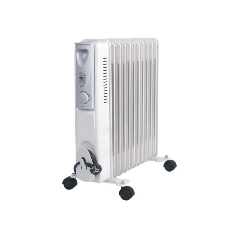 Minuterie intégrée 3 réglages de chaleur PureMate Radiateur à bain dhuile 2500 W 11 colonnes thermostat et coupure de sécurité Chauffage électrique portable 