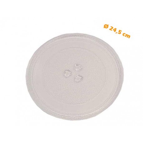 Plateau tournant Ø 24,5 cm en verre pour Fours micro-ondes 20L LG 3390W1G005E Plateau tournant Ø 24,5 cm en verre pour Fours micro-ondes 20L LG 3390W1G005E
