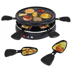 Appareil à raclette Gril 2en1 - 6 Personnes TEAM KALORIK TKGRAC1008CS Noir