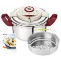 Autocuiseur 4,5L Inox SEB P4400600 CLIPSO + PRÉCISION Blanc, Rouge