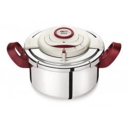 Autocuiseur 4,5L Inox SEB P4400600 CLIPSO + PRÉCISION Blanc, Rouge