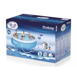 Piscine gonflable 305 x 76 cm + Pompe et Filtration BESTWAY 57270 Bleu