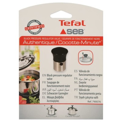 Soupape pour Cocotte AUTHENTIQUE Noire Tout Litrage SEB / TEFAL 790076