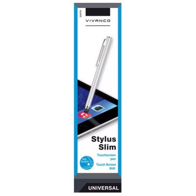 Stylet Slim, crayon à écran tactile VIVANCO 35570 Silver