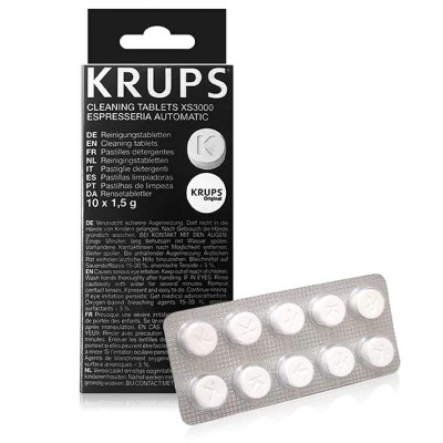 Pack de 10 Pastilles Détergentes Machines à café Expresso Automatiques KRUPS XS3000