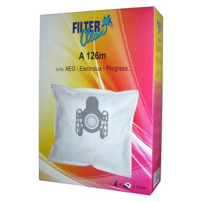 Pack de 4 sacs microfibres + 1 Filtre FILTERClean A126M pour Aspirateurs AEG, ELECTROLUX, PROGRESS...