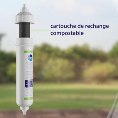 Kit de filtre à eau écologique externe 26 cm Réfrigérateur américain WPRO EFK001