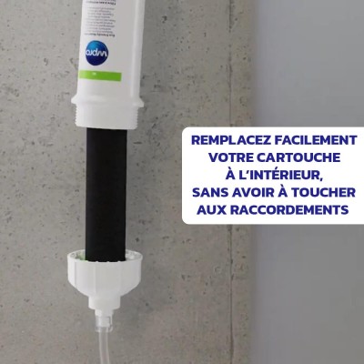 Kit de filtre à eau écologique externe 26 cm Réfrigérateur américain WPRO EFK001