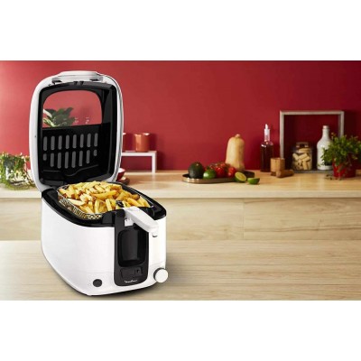 Friteuse 2,2L + Minuteur MOULINEX AM314010 SUPER UNO Blanc, Noir 1800W