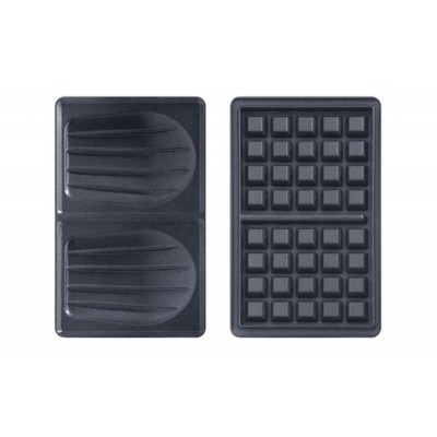 Croque-gaufre TEFAL SW341112 SNACK TIME HAPINESS Blanc, Gris 700W