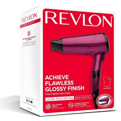 Sèche-cheveux pliable REVLON RVDR5229E GLOSSY FINISH Pourpre 2000W