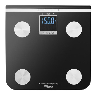 Pèse-personne verre trempé IMC 150kg/100g TRISTAR WG-2424 Noir