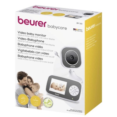 Babyphone Vidéo LCD 2.8" BEURER BY110 BABYCARE Gris, Blanc