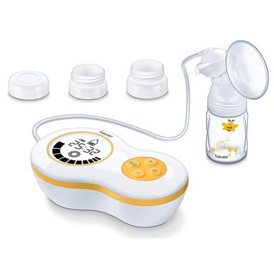 Tire-lait électrique + Biberons BEURER BY40 BABYCARE Blanc, Jaune