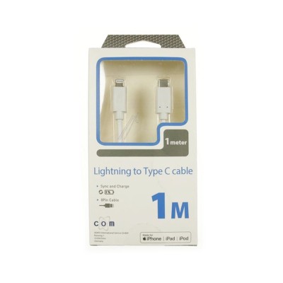 Câble Lightening / Usb-C 1m MFI COM R463612 Blanc