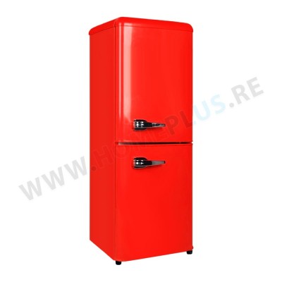 Réfrigérateur Combiné Vintage INTELLI BCD-158WR Rouge F (A+)