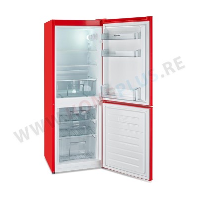 Réfrigérateur Combiné Vintage INTELLI BCD-158WR Rouge F (A+)