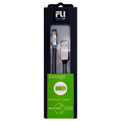 Câble Premium Micro-USB / USB 1,2m FOLLOWUP FUNRJLAB 2,4A