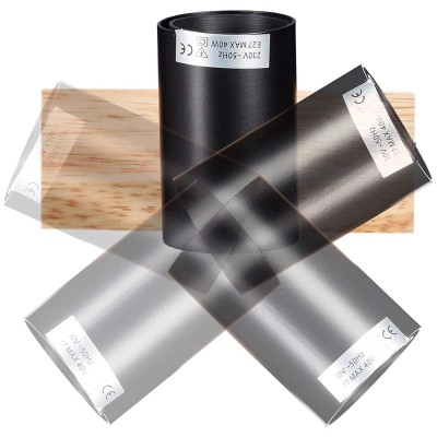 Applique murale Fer & Bois RELAXDAYS 10030536 Noir, Brun 40W
