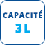 Capacité - 3 L