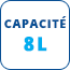 Capacité - 8 L